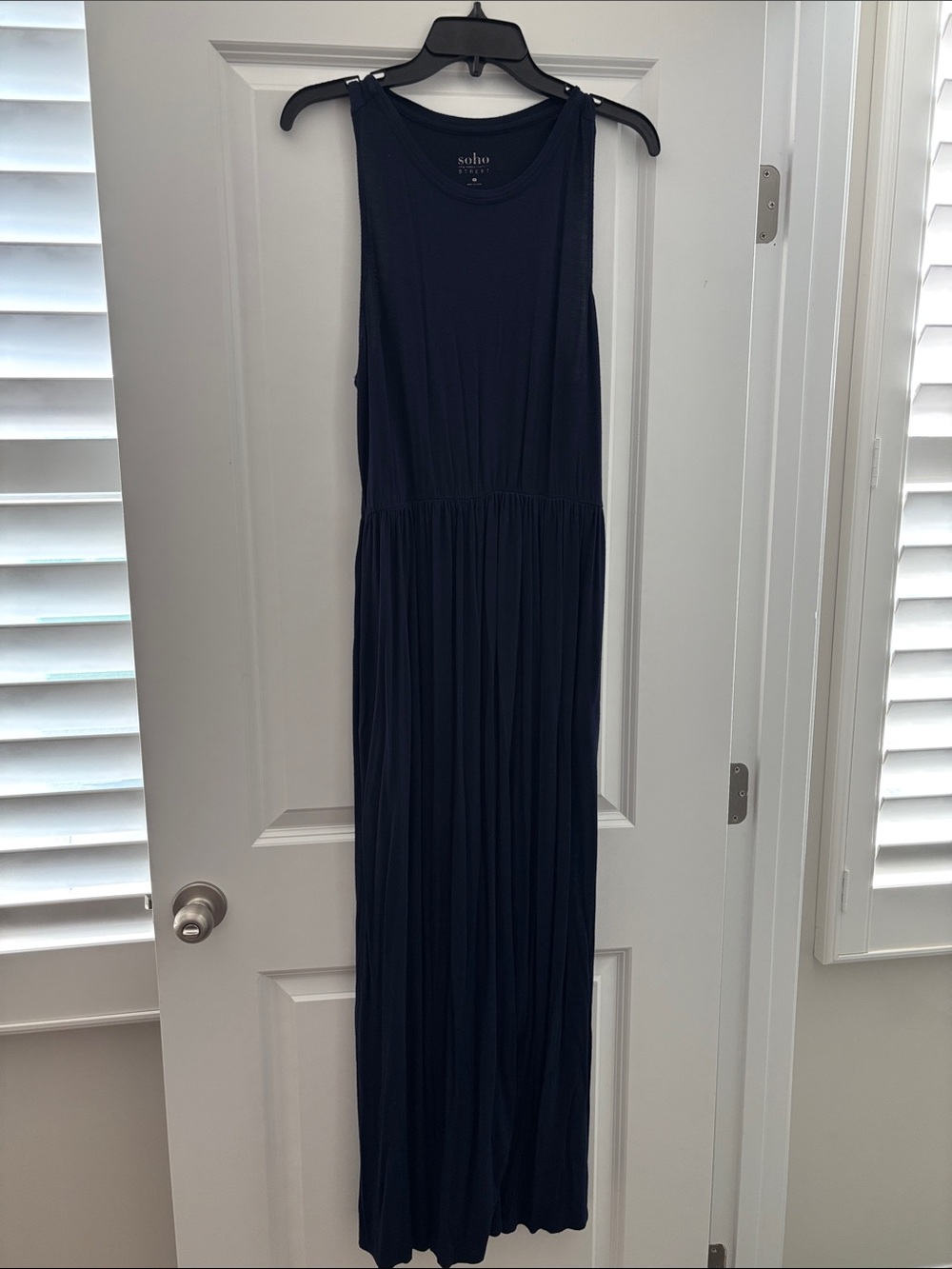 Navy Sleeveless Maxi Dress